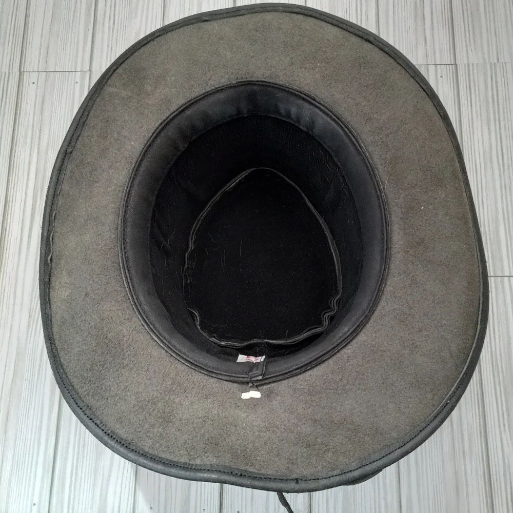 Vintage Western Mexico Leather Concho Hat